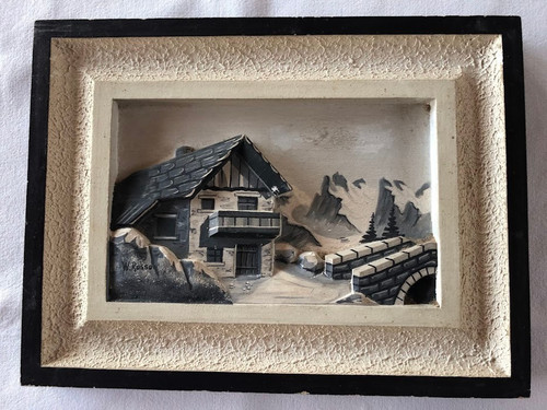 Ancien tableau bois - tableau, en