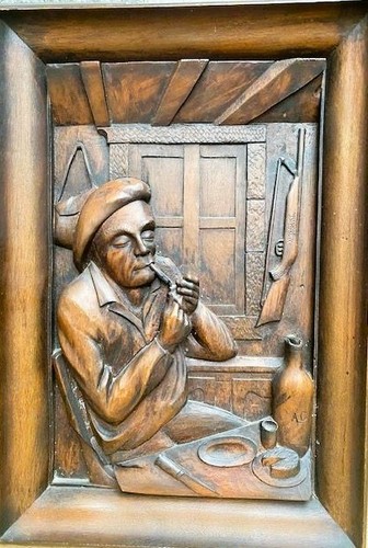 Tableau bois sculpté - tableau,