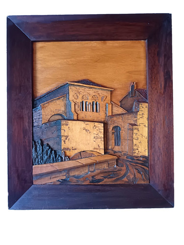 Tableau bois sculpte - bois, signe