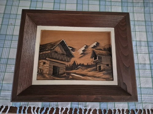 Tableau bois sculpté - bois,