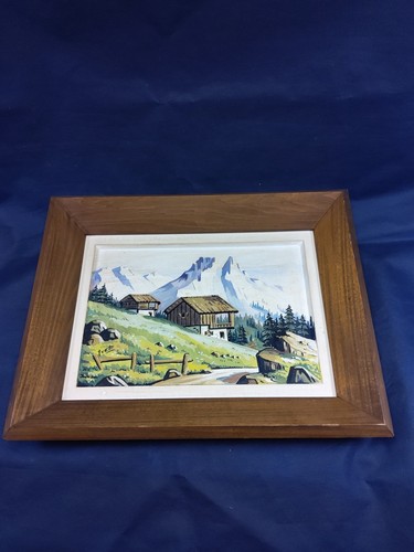 Tableau montagne bois - tableau,