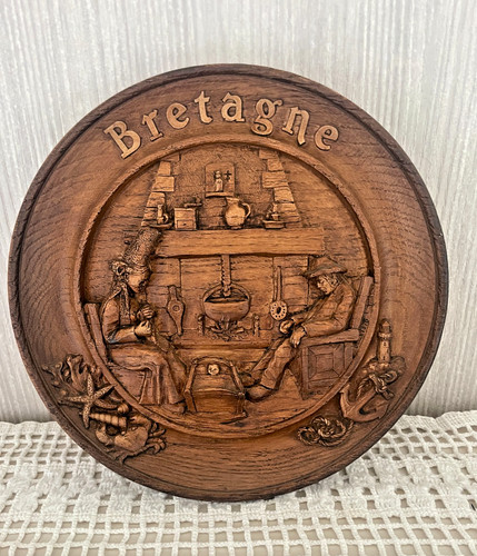 Tableau assiette bretagne bois - bretagne,