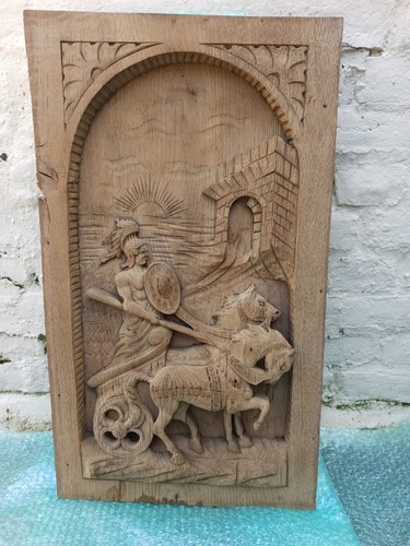 Grand tableau bois sculpté - en,